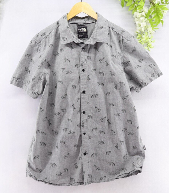 The North Face Other - The North Face XL Shirt Wolves Allover Print Short Sleeve Outdoor Hiking